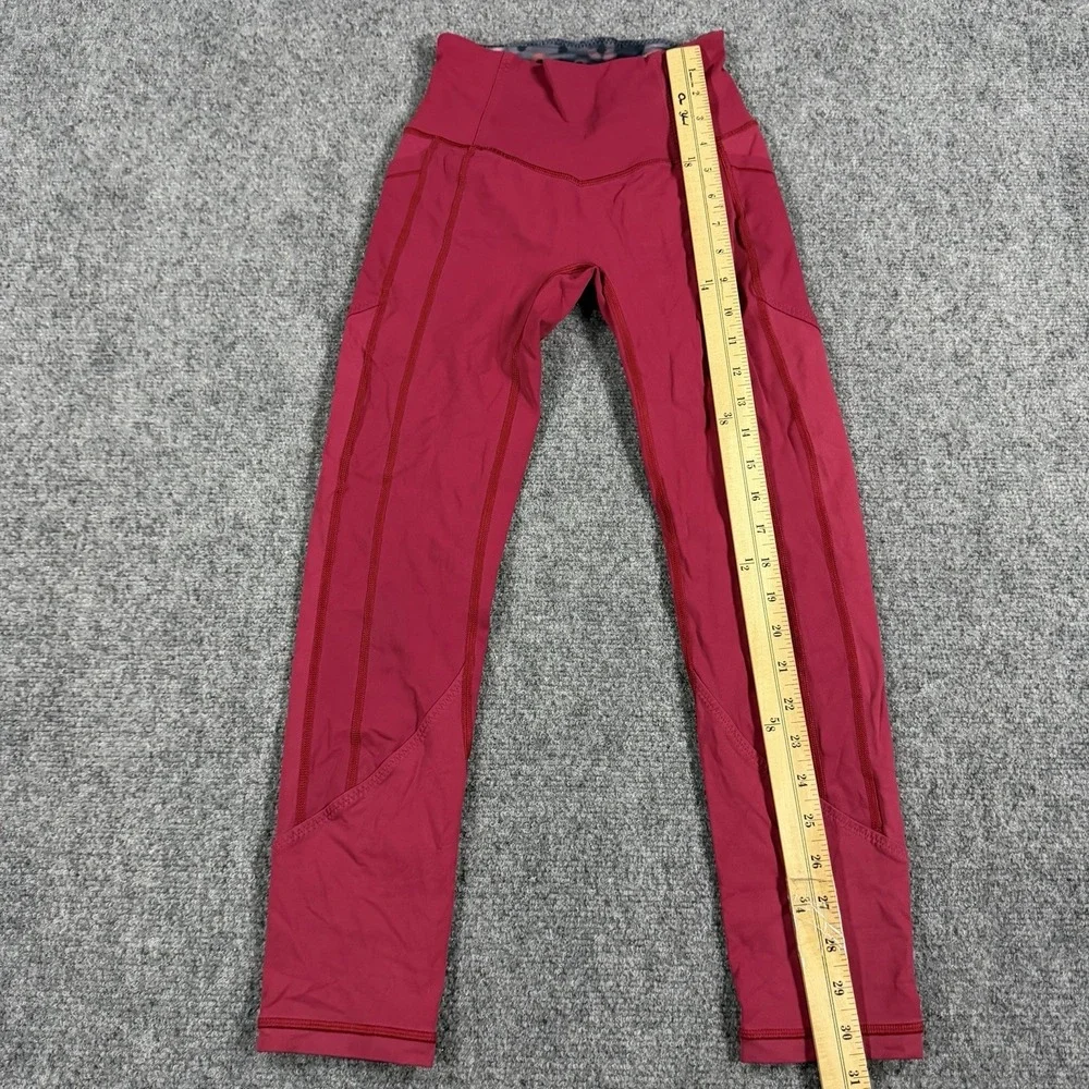 Lululemon Leggings Womens 2 Red Crop 23